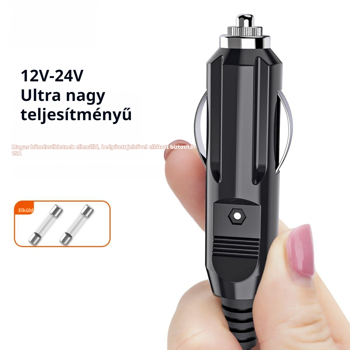 Autós szivargyújtó csatlakozó hosszabbító kábel 12v24v univerzális