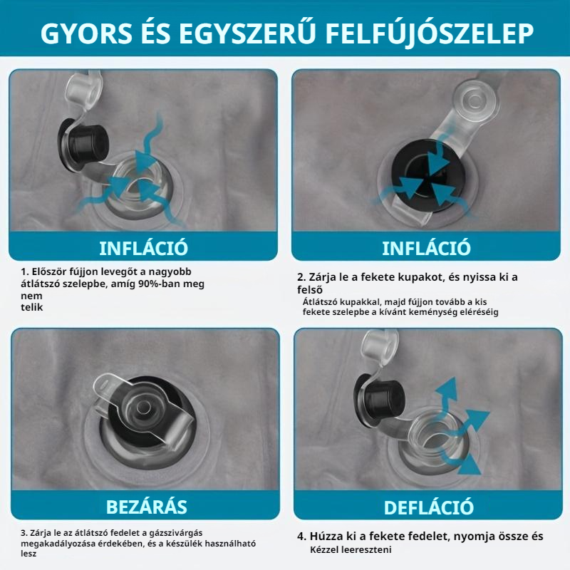 Lábemelő párna felfújható ékpárna