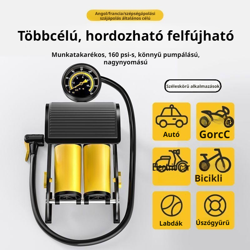 Autó légpumpa, gumiabroncs nagynyomású légpumpa autókhoz