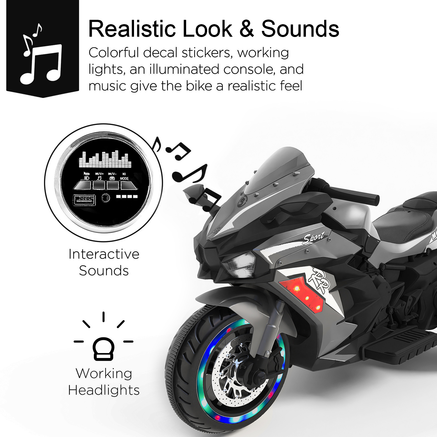 12v Ride on Motorcycle for Kids Electric Cars 