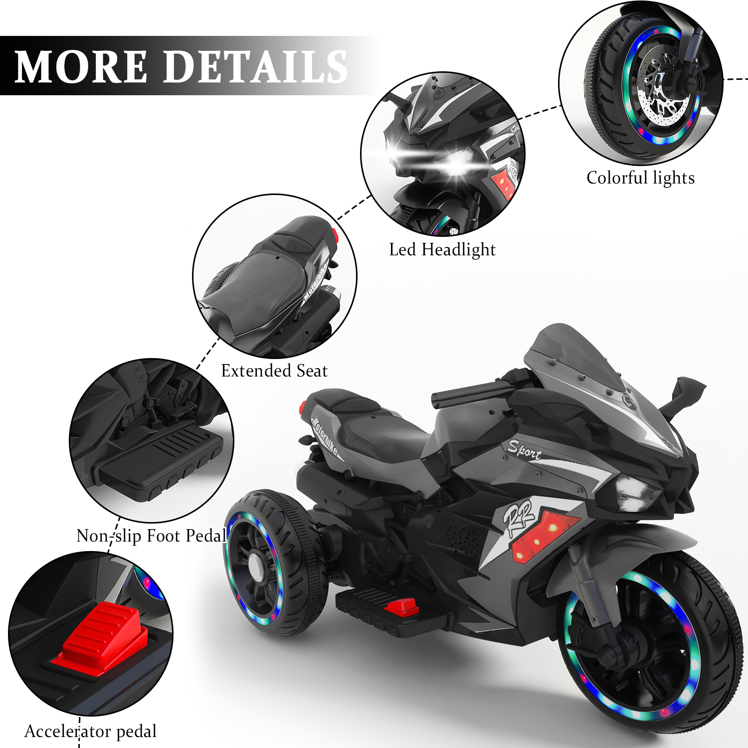 12v Ride on Motorcycle for Kids Electric Cars 
