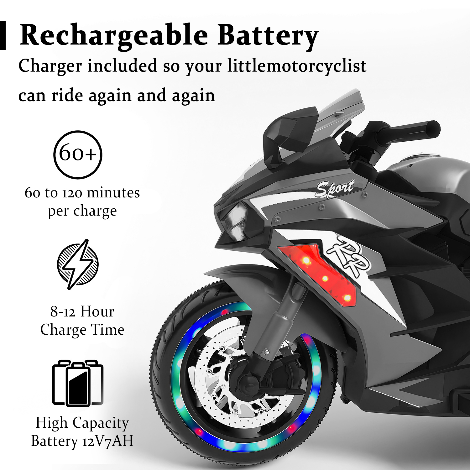12v Ride on Motorcycle for Kids Electric Cars 