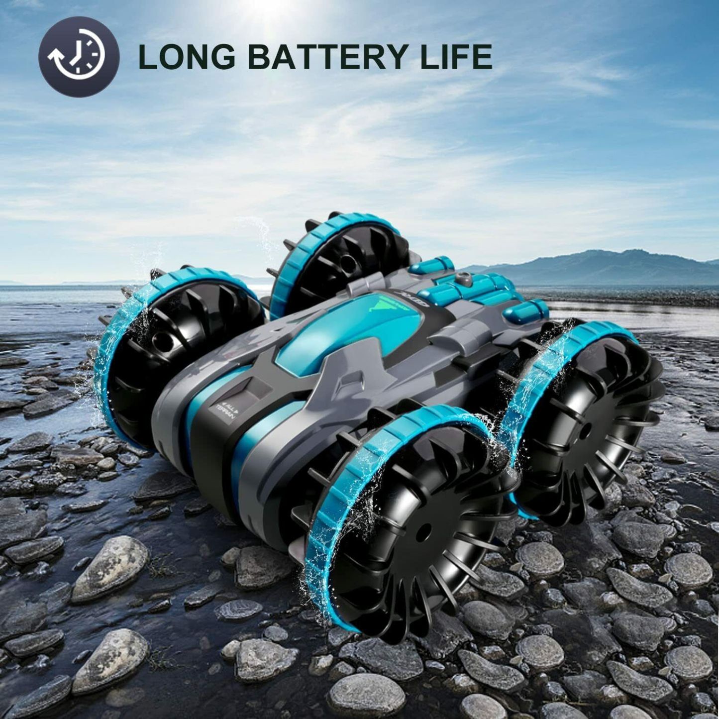 RC Amphibious Stunt Car Toys for Kids 