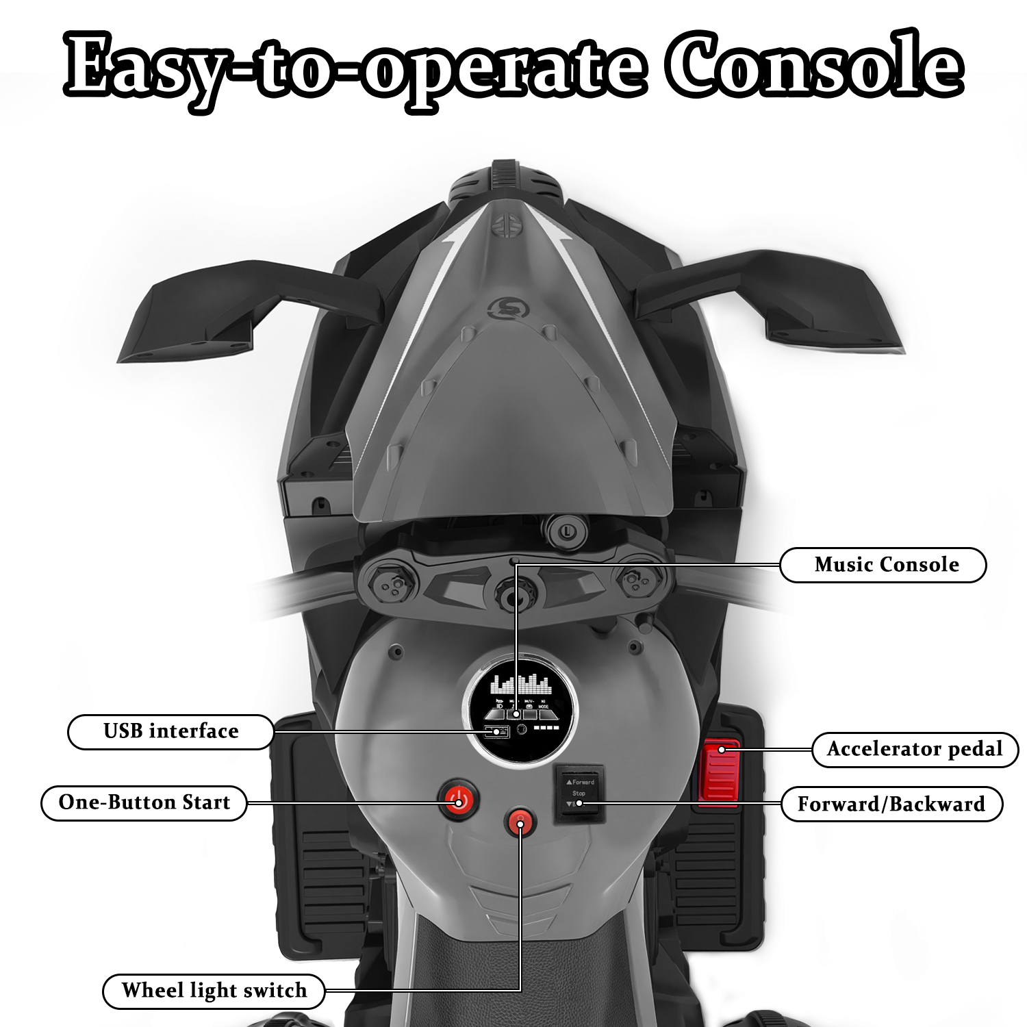 12v Ride on Motorcycle for Kids Electric Cars 