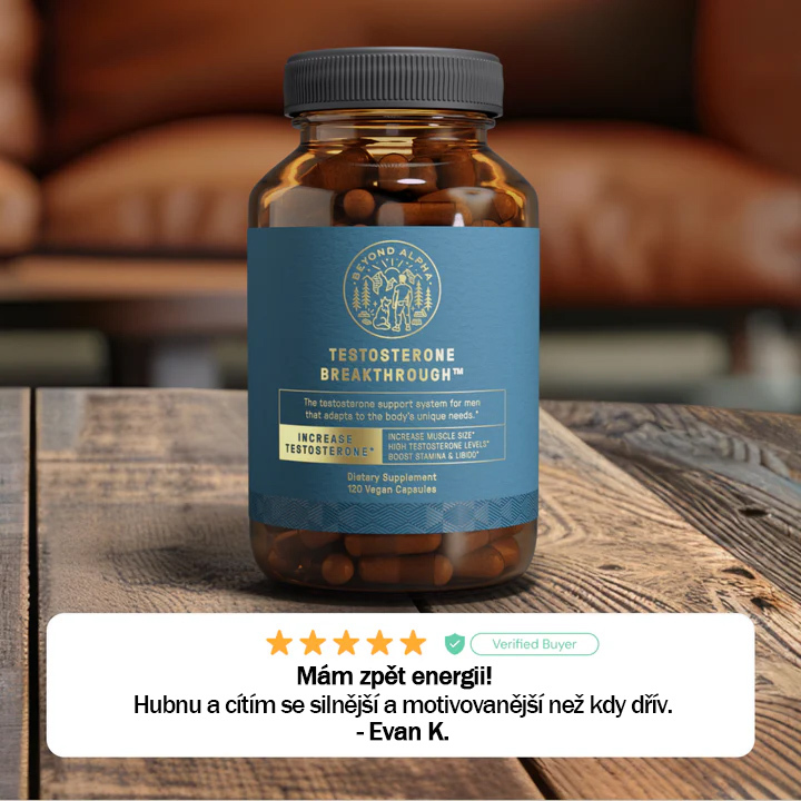 Průlom v testosteronu - Budujte svalovou hmotu, přitahujte opačné pohlaví, zlepšujte kvalitu spermatu, znovu získáte sebevědomí, znovu získáte optimální sexuální výkon, zlepšujete kvalitu