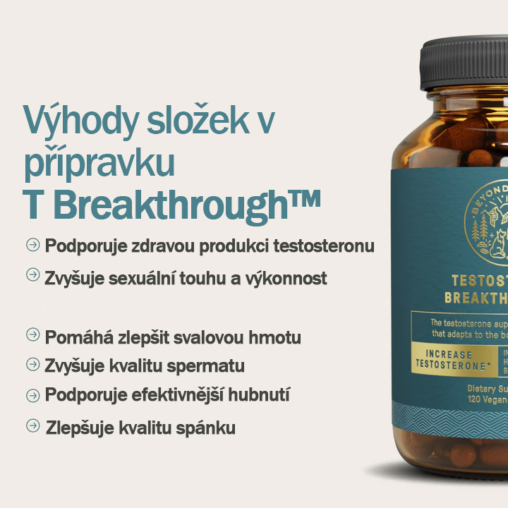 Průlom v testosteronu - Budujte svalovou hmotu, přitahujte opačné pohlaví, zlepšujte kvalitu spermatu, znovu získáte sebevědomí, znovu získáte optimální sexuální výkon, zlepšujete kvalitu