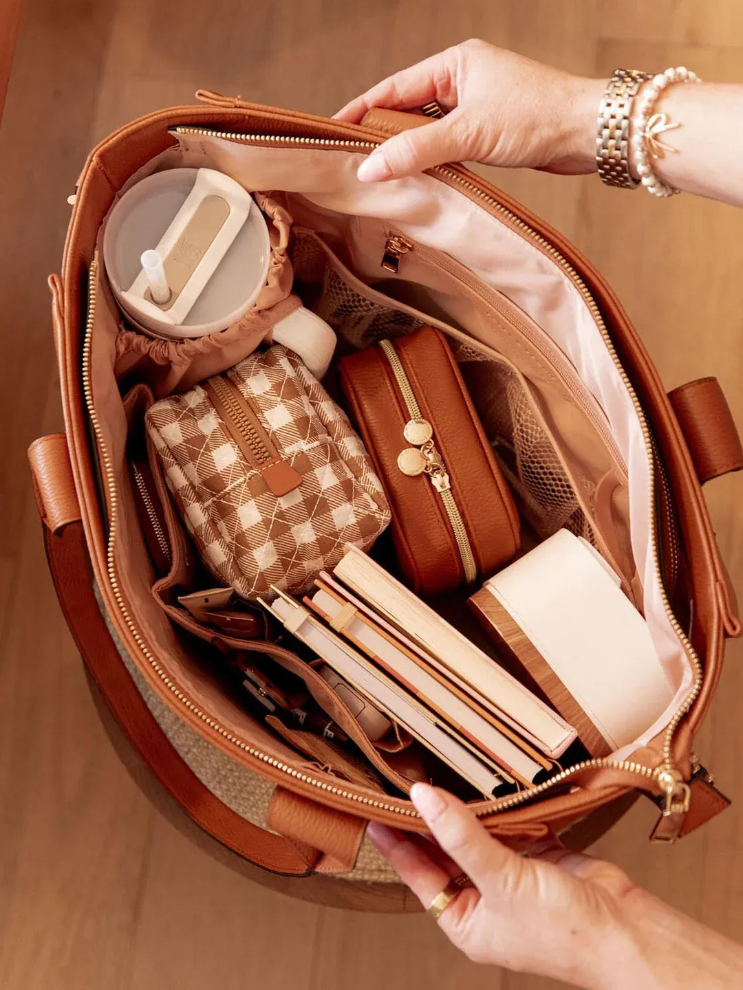 Multitasking Velkokapacitní ekologická cestovní taška na počítač s kapsou na láhev s vodou