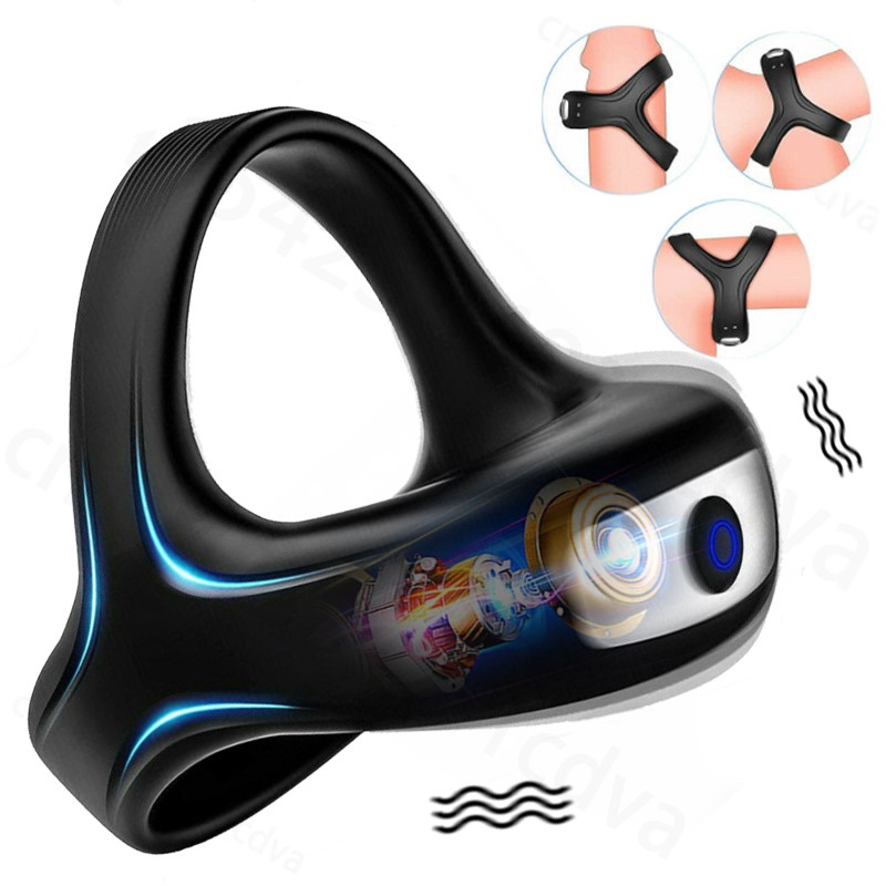 🎁2024 Latest Explosion Low Price 💥💥-💕Reusable Penis Ring Vibrator（God Of War Seven Times A Night）😍
