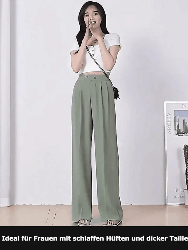 🔥Buy 2, 10% off🔥Figure-flattering, versatile wide-leg, high-waisted trousers