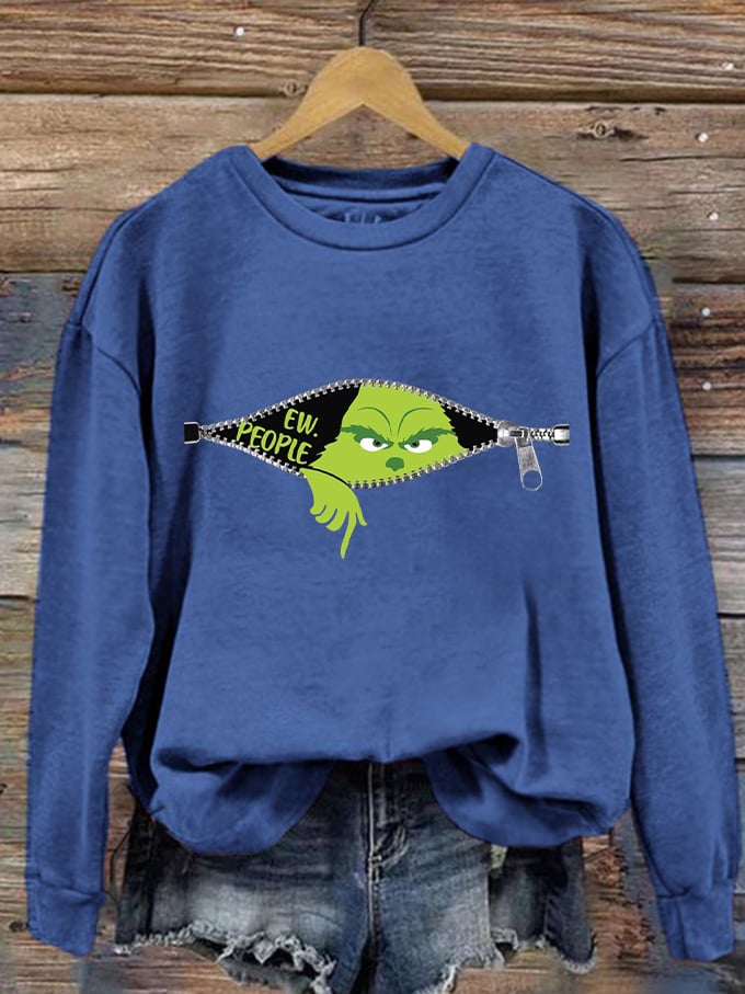 Women's Ew People Christmas Print Sweatshirt