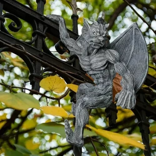 (🔥HOT SALE NOW 49% OFF) - Purely handmade - Dragon Winged Gargoyle Fence Hanger