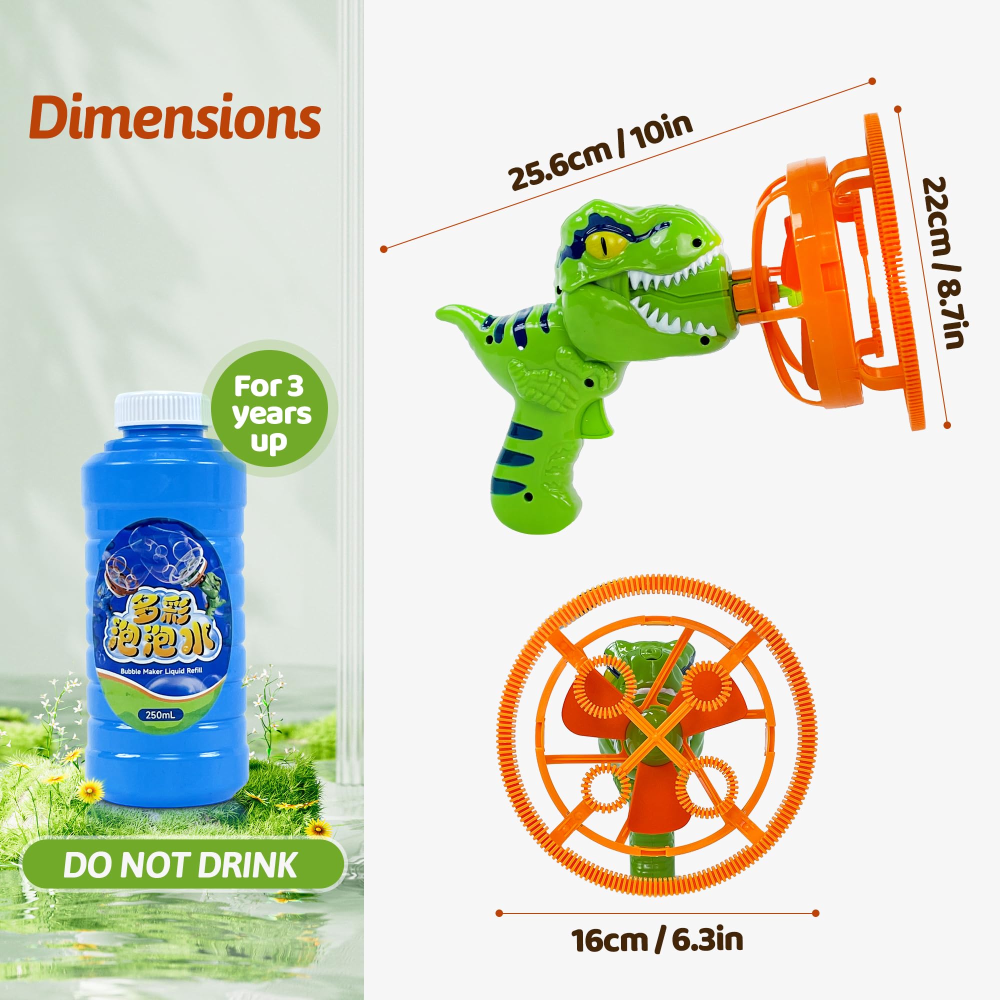 🔥LAST DAY SAVE 49% OFF 🔥Electric Fan Dinosaur Bubble Machine(BUY 2 FREE SHIPPING)