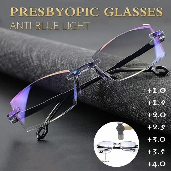 🔥LAST DAY 75% OFF🔥Ussyltd Sapphire High Hardness Anti-blue Progressive Far And Near Dual-Use Glasses