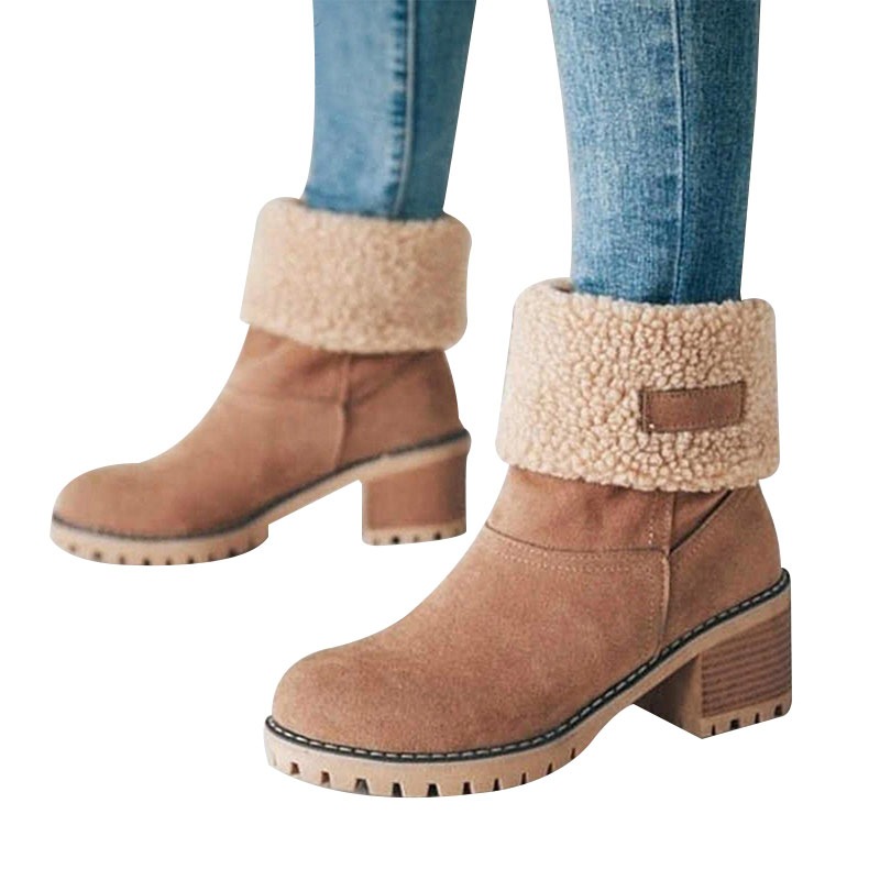 Christmas hot sale 50% off - Plawltd Seniors' Chunky Heel Winter Boots