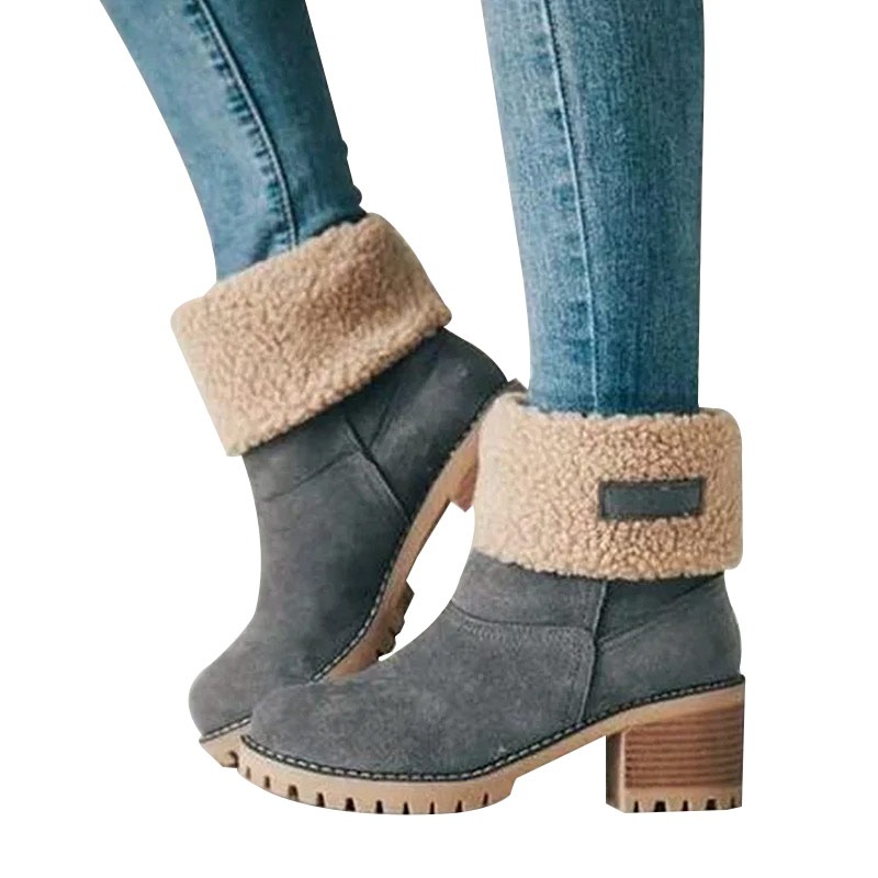 Christmas hot sale 50% off - Plawltd Seniors' Chunky Heel Winter Boots