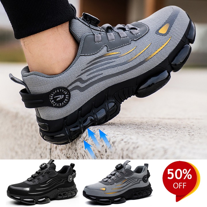 Wearscomfy Men's Smash and Stab Resistant Work Safety Shoes - Buy 2 Free Shipping