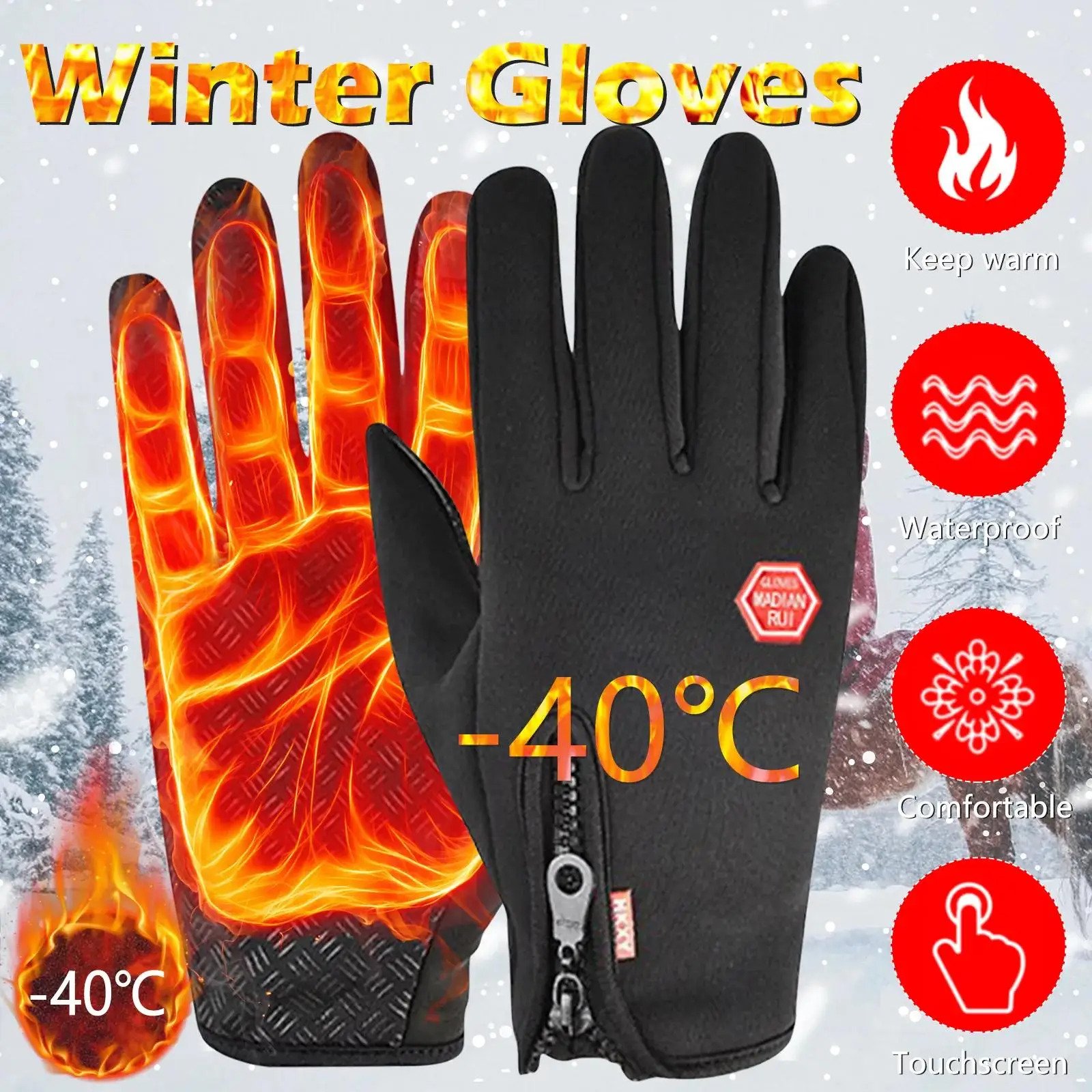🔥Winter Sales🔥Warm Thermal Gloves Cycling Running Driving Gloves
