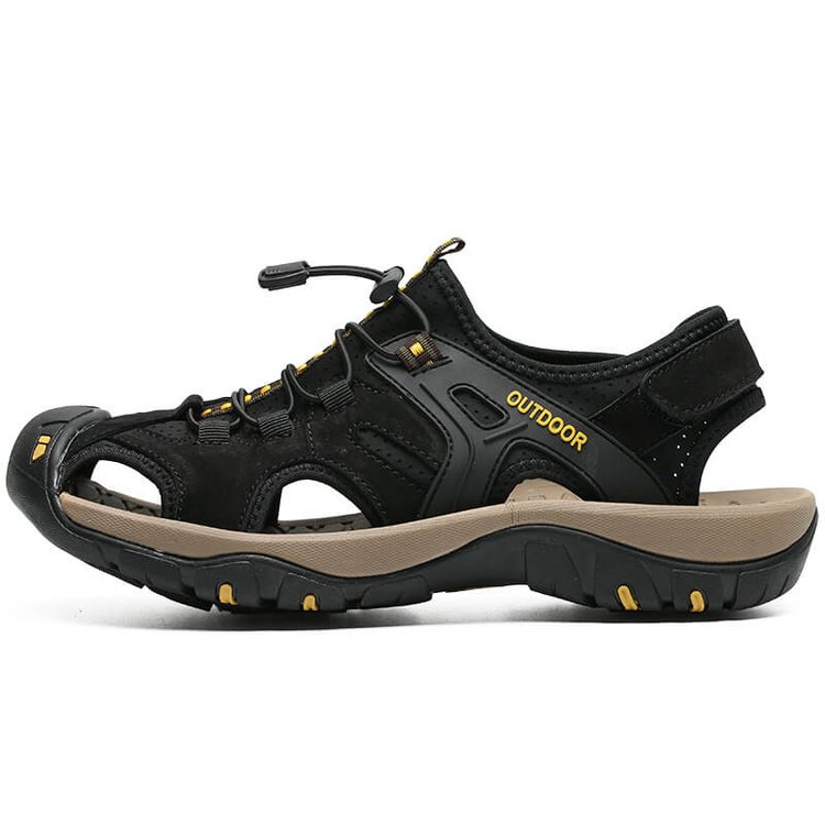 ✨  Perfect for Outdoor Adventures! ✨Men's Sport Sandals: Hiking! Beach! Water-Resistant! Closed Toe Leather!