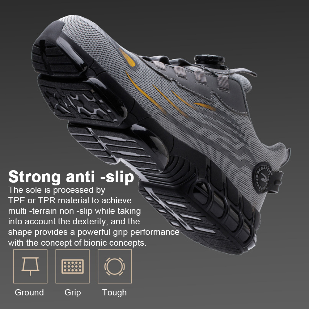 Wearscomfy Men's Smash and Stab Resistant Work Safety Shoes - Buy 2 Free Shipping