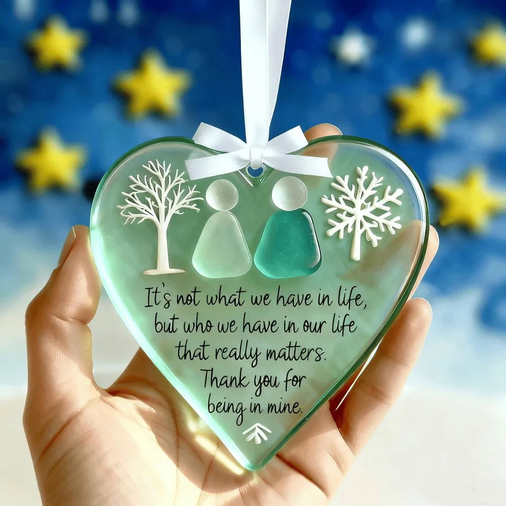 💙Heart-shaped Sea Glass Friendship Decor✨Shaped by Nature & Crafted by Hand