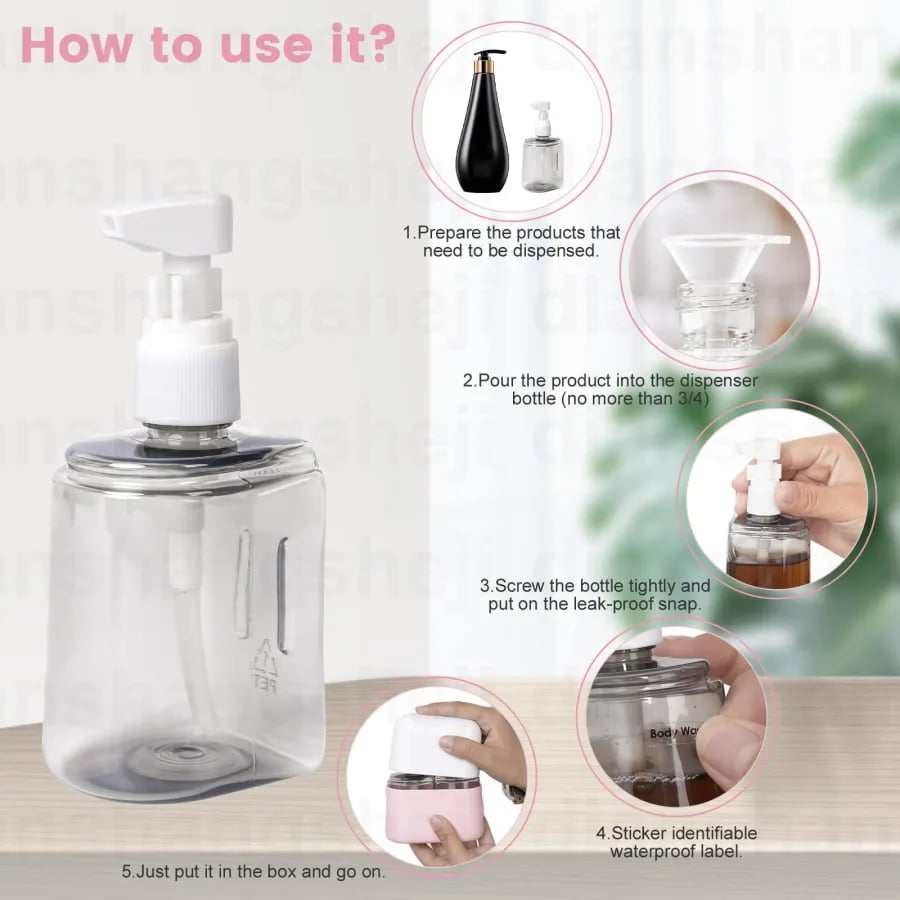 🎁2023-Christmas Hot Sale🎁 Mini Shampoo Dispenser Portable Travel Bottle Set