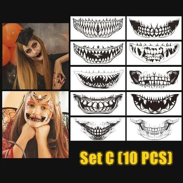 Halloween Prank Makeup Temporary Tattoo