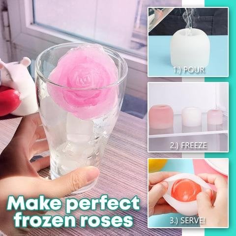 🔥3D Silicone Rose Shape Ice Cube Mold