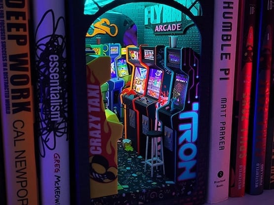 Flynn's Arcade Themed Booknook