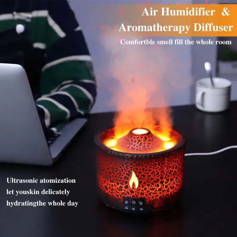 Volcano Flame Air Humidifier - Oil Aroma Diffuser