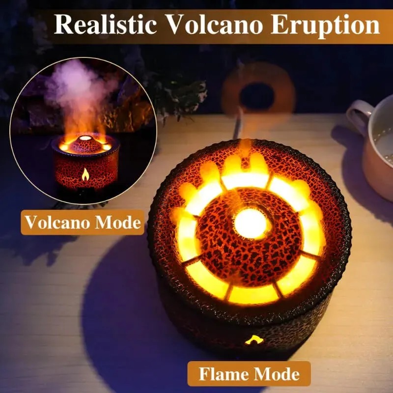 Volcano Flame Air Humidifier - Oil Aroma Diffuser