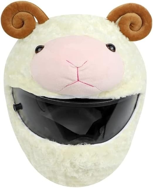Funny Cartoon Plush Motorcycle Helmet Full Protective Cover