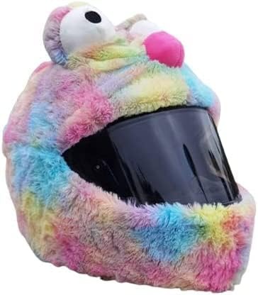 Funny Cartoon Plush Motorcycle Helmet Full Protective Cover