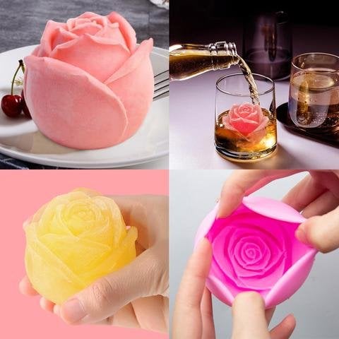 🔥3D Silicone Rose Shape Ice Cube Mold