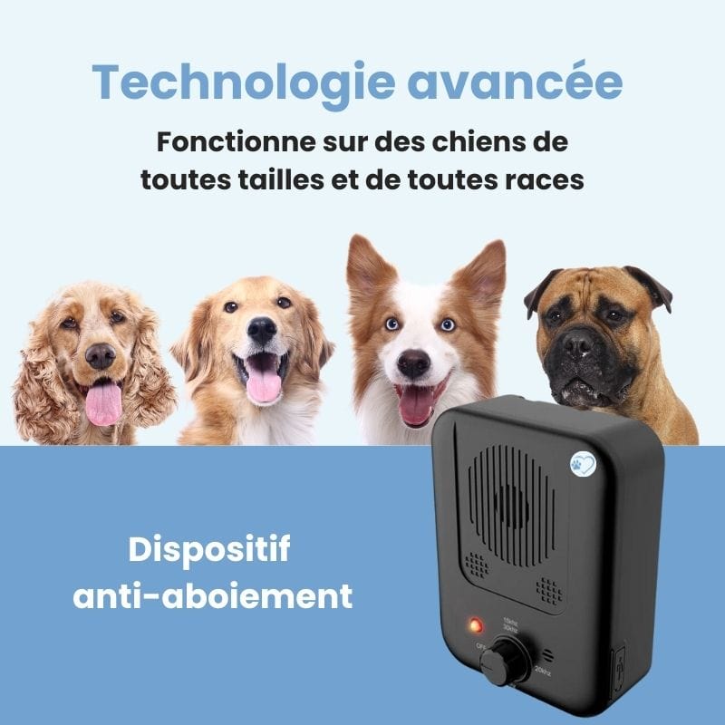 Dispositif anti-aboiement pour chien