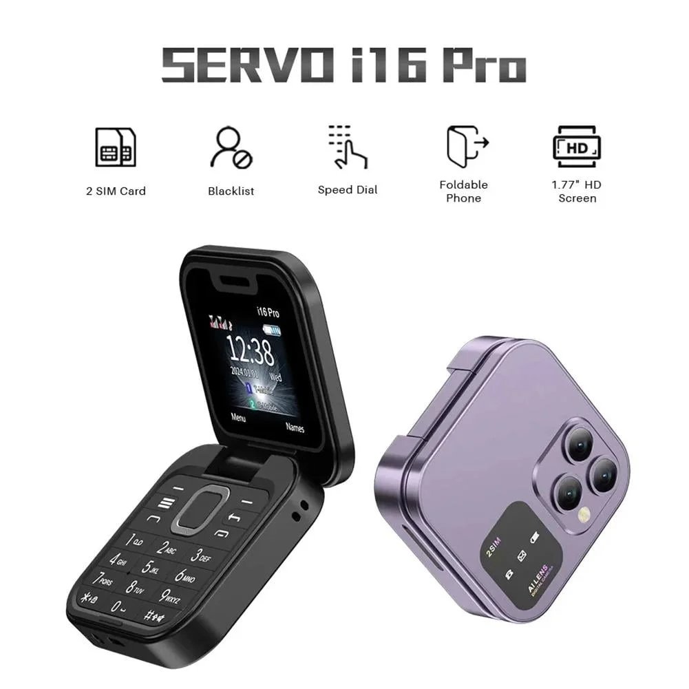 [Counter genuine]2024 New Mini Flip Mobile Phone 2 SIM Card Small Display Foldable Cell Phone