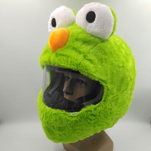 Funny Cartoon Plush Motorcycle Helmet Full Protective Cover