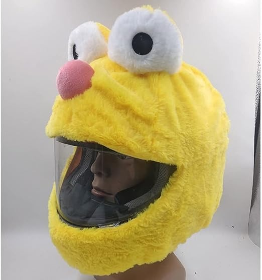 Funny Cartoon Plush Motorcycle Helmet Full Protective Cover