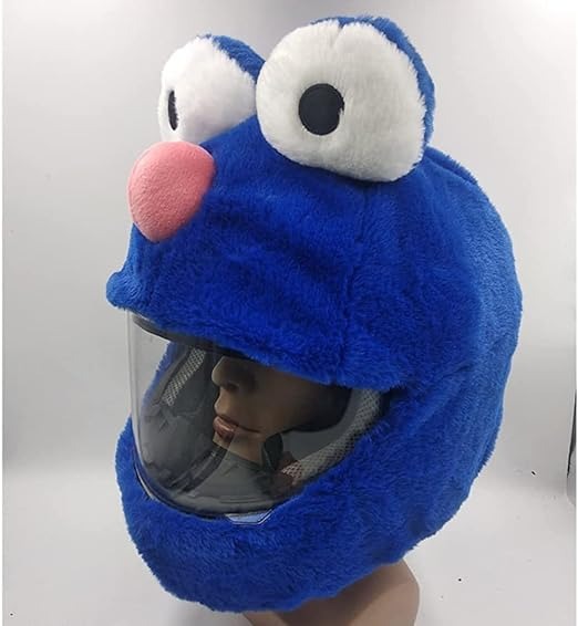 Funny Cartoon Plush Motorcycle Helmet Full Protective Cover