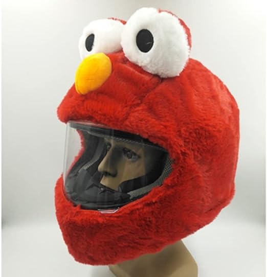 Funny Cartoon Plush Motorcycle Helmet Full Protective Cover