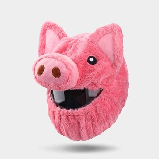 Funny Cartoon Plush Motorcycle Helmet Full Protective Cover