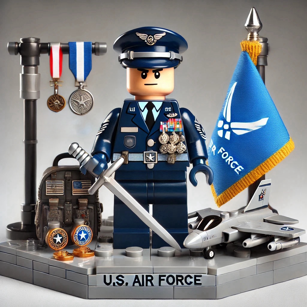 Veteran Tribute Minifigs Set - U.S. Military 250th Anniversary Patriotic LEGO Blocks