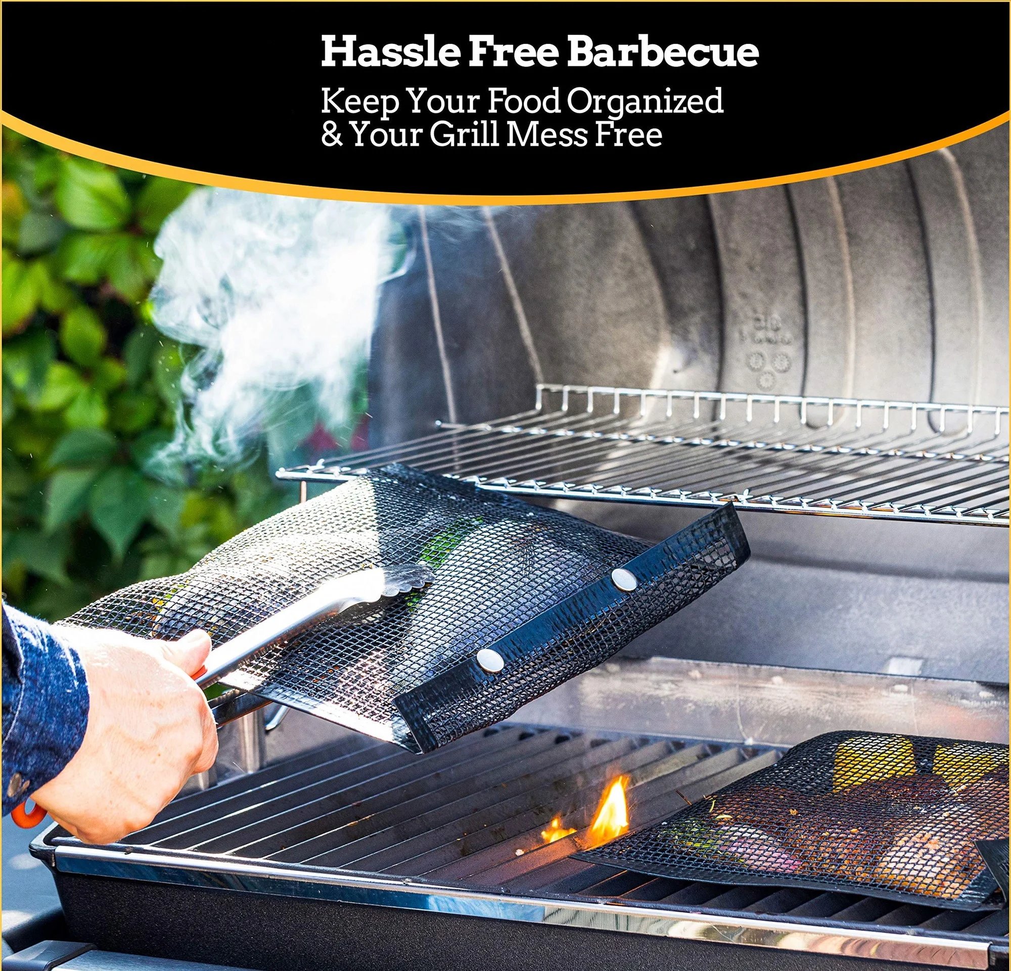 Last Day Promotion SAVE 49% OFF🔥Reusable Non-Stick BBQ Mesh Grilling Bags