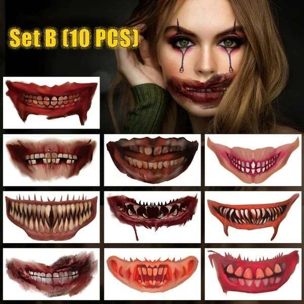 Halloween Prank Makeup Temporary Tattoo