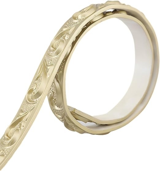 Flexible Molding Trim 3D Wall Edging Strip Self Adhesive, Peel and Stick Wall Trim for Door Mirror Frame Cabinet Photo Frame Home Decor