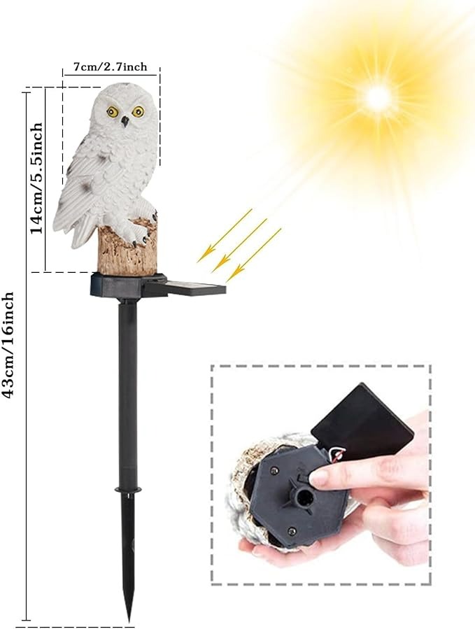 Owl Solar Garden Light