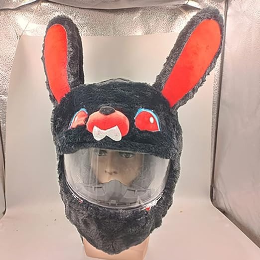 Funny Cartoon Plush Motorcycle Helmet Full Protective Cover