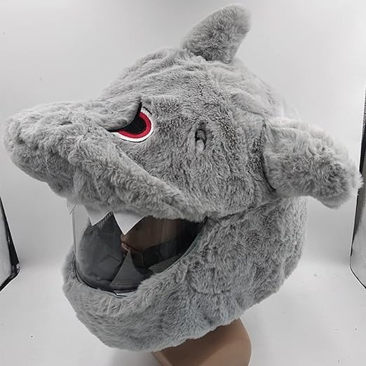 Funny Cartoon Plush Motorcycle Helmet Full Protective Cover