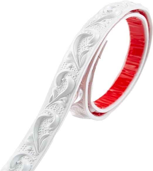 Flexible Molding Trim 3D Wall Edging Strip Self Adhesive, Peel and Stick Wall Trim for Door Mirror Frame Cabinet Photo Frame Home Decor