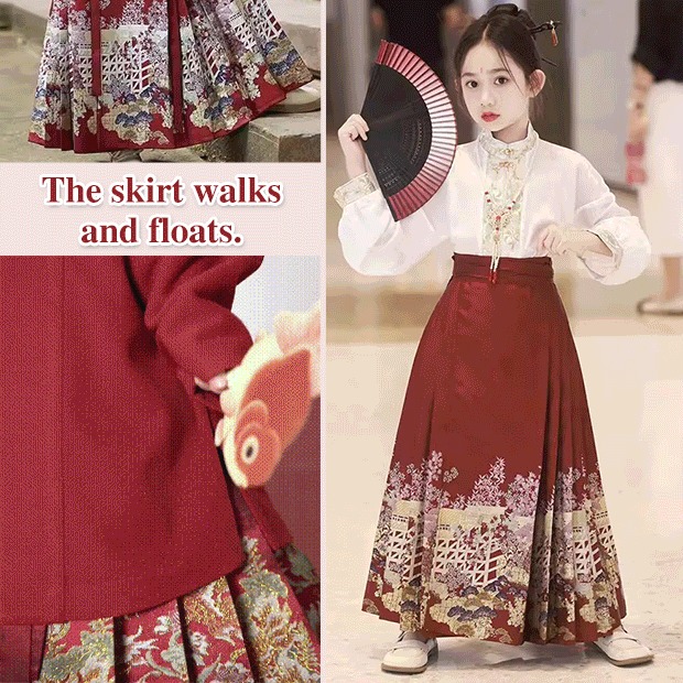 New Chinese-style High-end National Wind Horse-faced Skirt