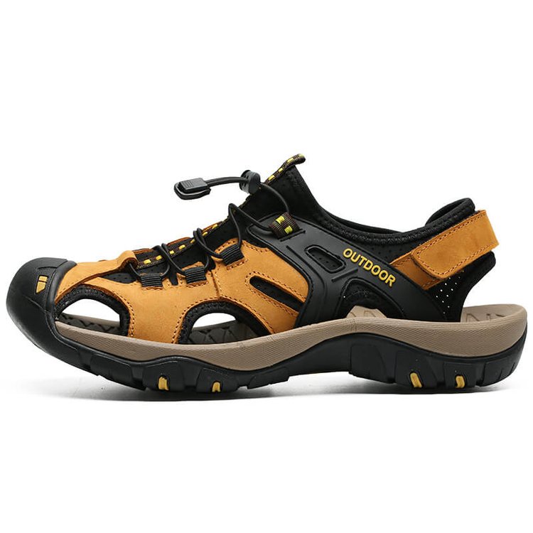✨  Perfect for Outdoor Adventures! ✨Men's Sport Sandals: Hiking! Beach! Water-Resistant! Closed Toe Leather!